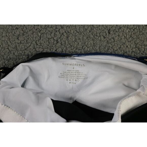 New SummerSalt Swimsuit 4 Marina Blue Navy White Colorblock One Piece - Picture 8 of 9